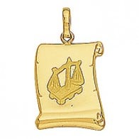 Pendentif Zodiaque Balance Parchemin (Or Jaune)