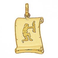 Pendentif Zodiaque sagittaire Parchemin (Or Jaune)