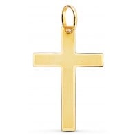 Croix double finition (Or jaune)