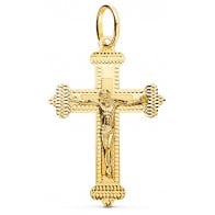 Croix Christ facettée (Or jaune)