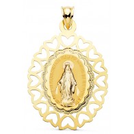 Médaille Miraculeuse entourage Amour (Or Jaune)
