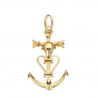 Pendentif Croix Camarguaise (Or Jaune)