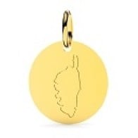 Médaille Corse plaque ronde (Or Jaune 9K)