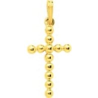 Pendentif Croix Perles d'or (Or Jaune)