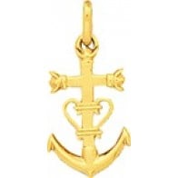 Pendentif Croix Camarguaise (Plaqué Or)
