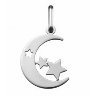 Pendentif Lune étoilée (Argent)