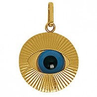 Pendentif Œil Bleu (Or Jaune)