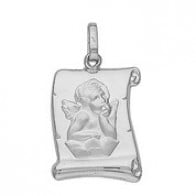 Médaille Ange Parchemin (Or Blanc)