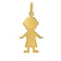 Pendentif silhouette Garçon (Or Jaune)