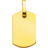 Pendentif plaque militaire (or jaune 9k)