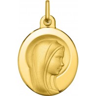 Médaille Vierge auréolée Ovale (Or Jaune 9k)