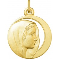Médaille Vierge au voile ajourée (Or Jaune 9k)