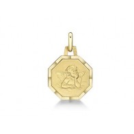 Médaille Ange octogonale (Or Jaune)