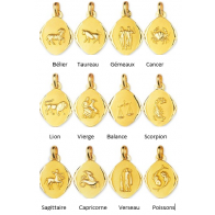 Médaille Zodiaques losange (Or Jaune 9K)