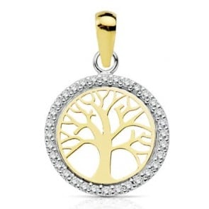 Pendentif Arbre de vie bicolore