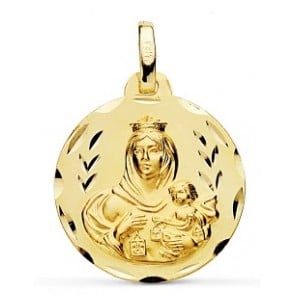 Médaille Vierge du Mont-Carmel (Or Jaune 9K)