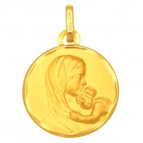 Médaille Vierge à l'enfant (Or Jaune)