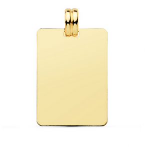 Médaille rectangle lisse (Or Jaune 9K)