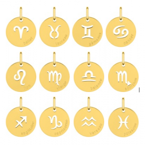 Médaille signes Zodiaques (Or Jaune 9K)