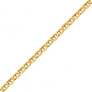 Chaine marine battue Or Jaune