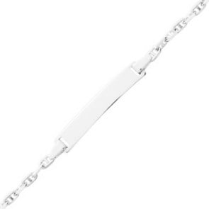 Gourmette bébé maille marine en or blanc 9 carats 