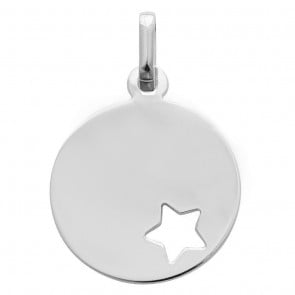 Médaille jeton étoile ajourée (Or blanc)