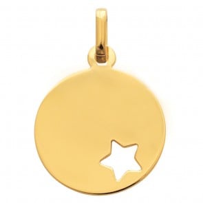 Médaille jeton étoile ajourée (Or jaune)