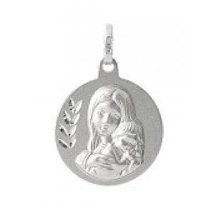 Médaille Vierge à l'enfant ciselée