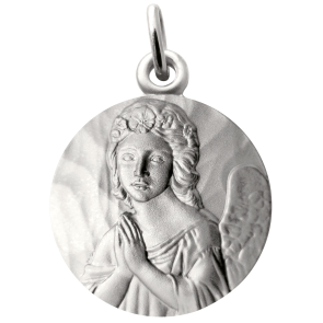 Médaille Ange à la couronne de fleur (argent)