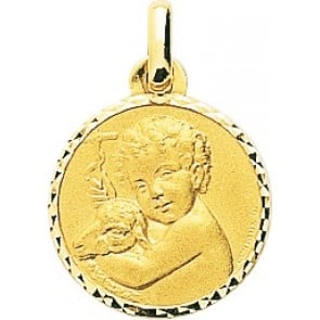 Médaille Agneau de Dieu ciselée (Or jaune)
