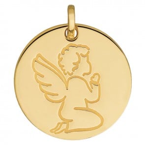 Médaille ange agenouillé (Or Jaune)
