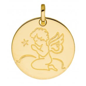 Médaille ange agenouillé (Or Jaune)