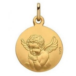 Médaille Ange au baiser (Or Jaune)