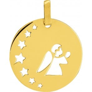 Médaille Ange aux Etoiles Ajourées (Or Jaune)