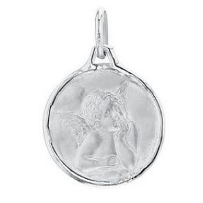 Médaille Ange Augis (Or Blanc)