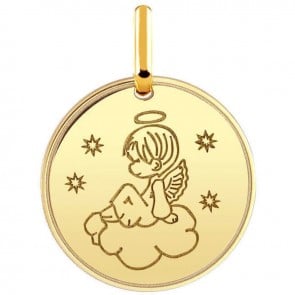Médaille ange dans les cieux (Or Jaune)