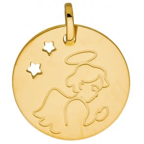 Médaille L'ange aux étoiles (Or Jaune 9K)