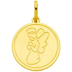 Médaille ange en prière (Or Jaune )