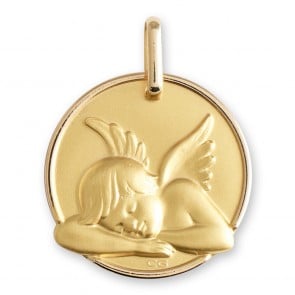 Médaille ange endormi (Or Jaune)