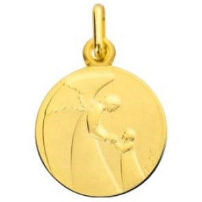 Médaille Ange Gardien et l'enfant (Or Jaune)
