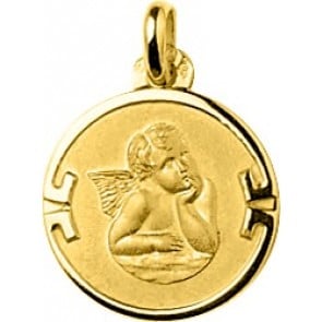Médaille Ange motifs Grecs (Or Jaune)