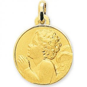 Médaille Ange en prière (or jaune)