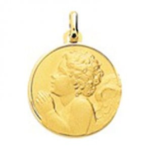 Médaille Ange en prière (Or Jaune)