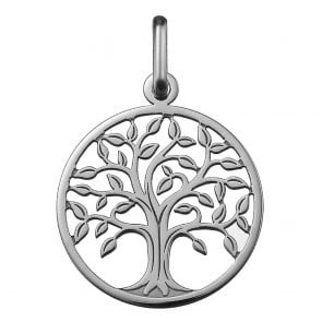 Médaille arbre de vie ajourée (Or Blanc)