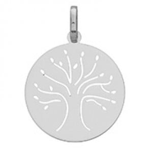 Médaille arbre de vie (Or Blanc)