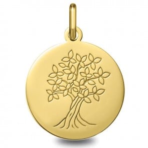 Médaille Arbre de Vie tronc torsadé (Or jaune)