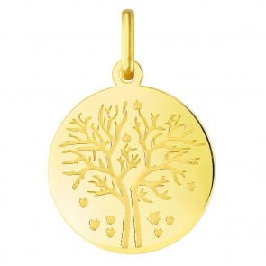 Médaille Arbre de la Vie les 4 saisons : automne (Or Jaune)