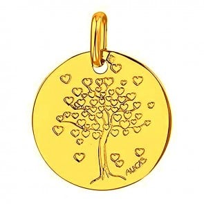 Médaille arbre aux coeurs (Or Jaune)