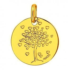 Médaille arbre aux coeurs (Or Jaune)