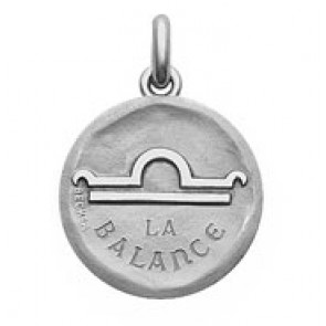 Médaille stylisée Zodiaque Balance BECKER ( argent)